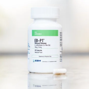 EB-P1 bottle with pill